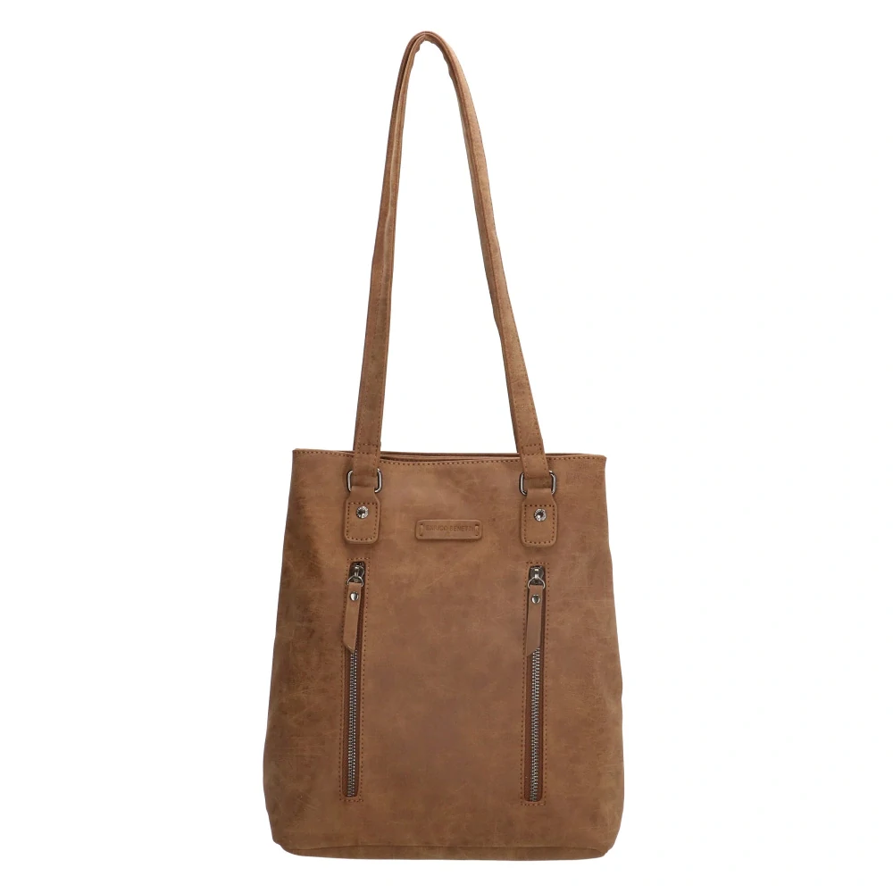 Dámský kabelko batoh 2v1 hnědý 8L - Enrico Benetti