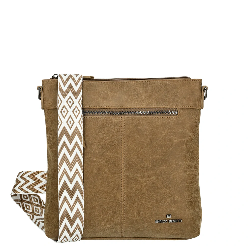 Dámská crossbody kabelka hnědá - Enrico Benetti Stacey