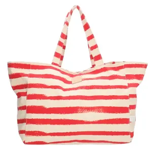 Plážová taška červené pruhy - PE-Florence Leisure beachbag