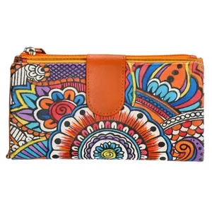 Dámská kožená peněženka Happy Wallet oranžová