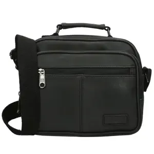Pánská kožená taška přes rameno černá - Enrico Benetti Rotterdam Flightbag