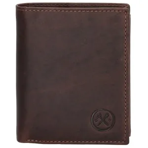 Pánská kožená peněženka Hide & Stitches tmavě hnědá