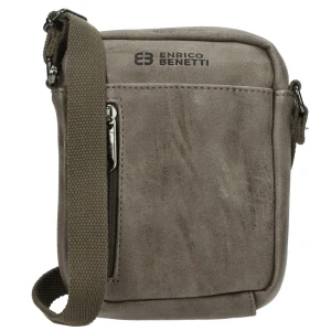 Pánská kožená taška na doklady šedá - Enrico Benetti