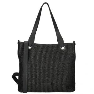 Dámská shopper proutěná taška černá - Enrico Benetti 