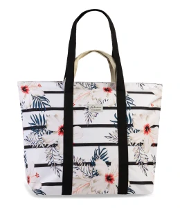 Plážová taška bílá s květy - Fabrizio Summer XXL