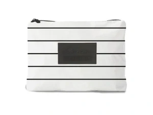 Kosmetická taštička bílá s černými pruhy - Fabrizio Summer 