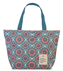 Dámská textilní taška modrá s květy - Fabrizio Balance