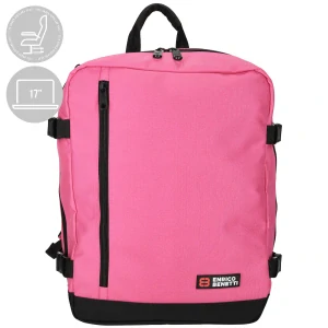 Dámský batoh nejen do letadla růžový 17" 24L - Enrico Benetti