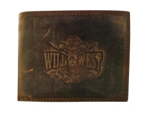 Pánská kožená peněženka Wild West hnědá