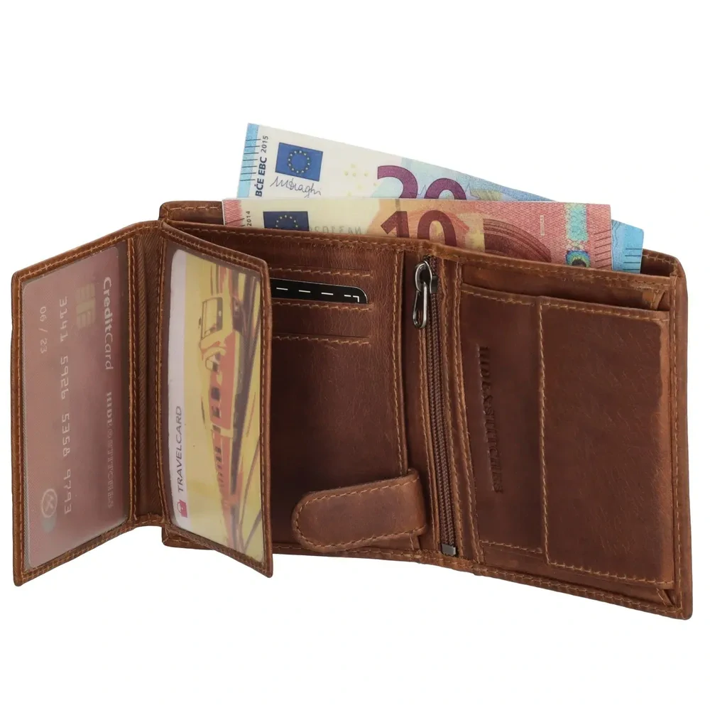 Pánská kožená peněženka Hide & Stitches hnědá