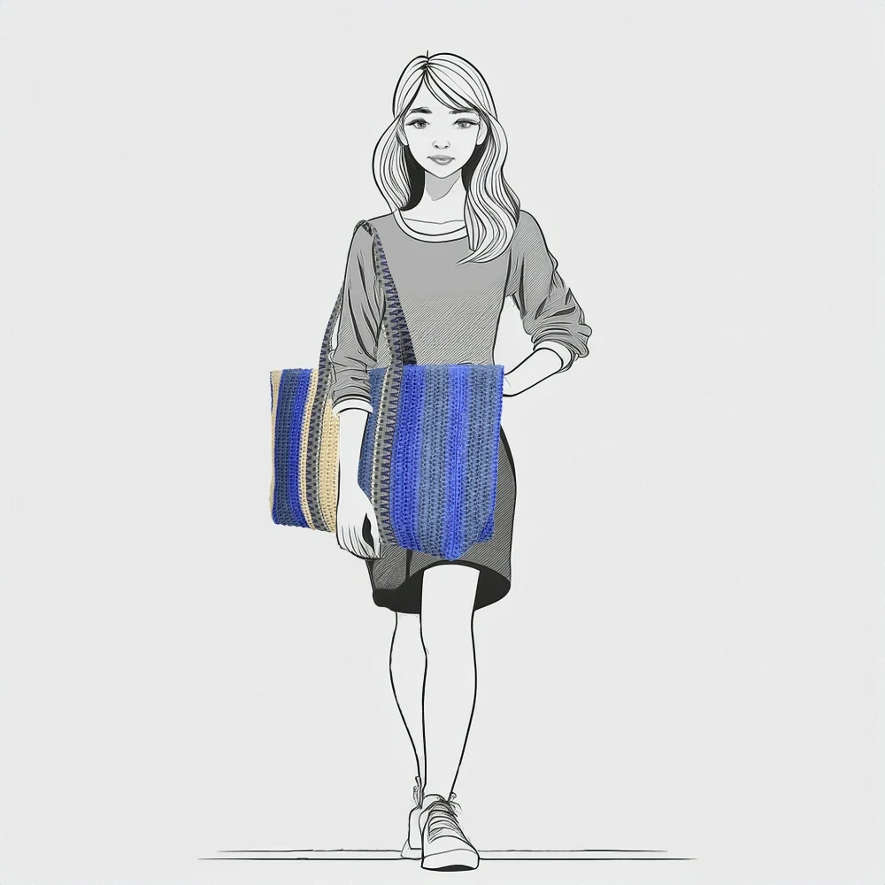 Proutěná plážová taška barevná II - Enrico Benetti Marbella