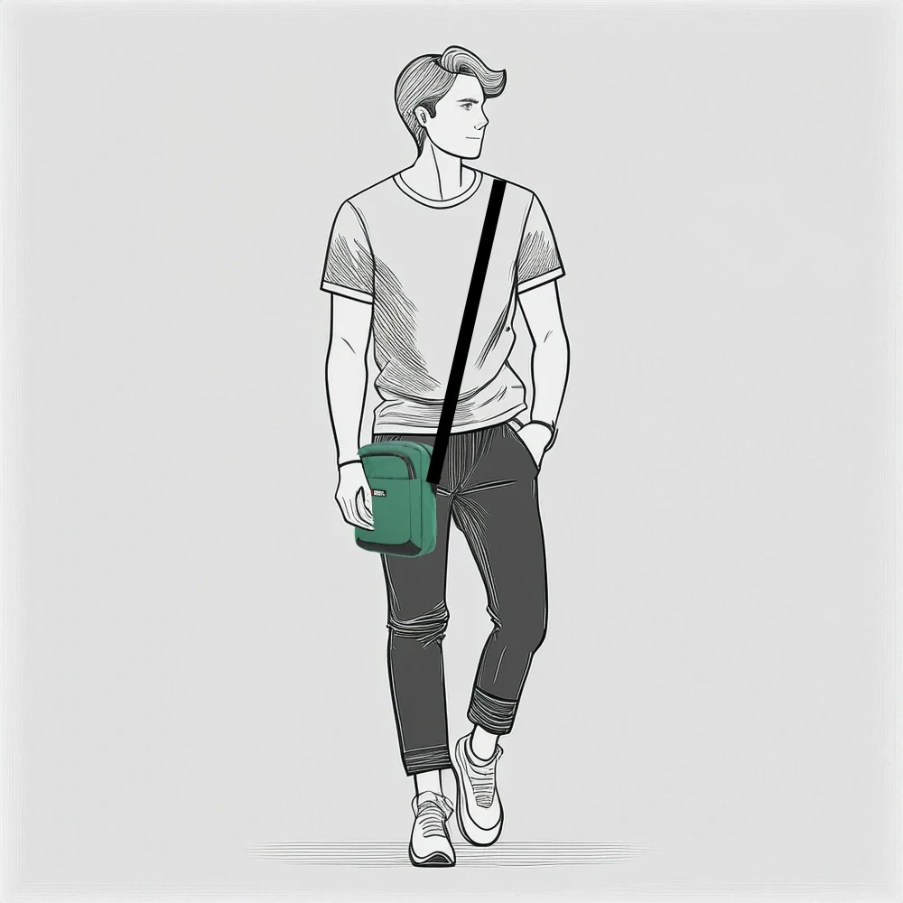 Pánská taška na doklady zelená - Enrico Benetti Zürich