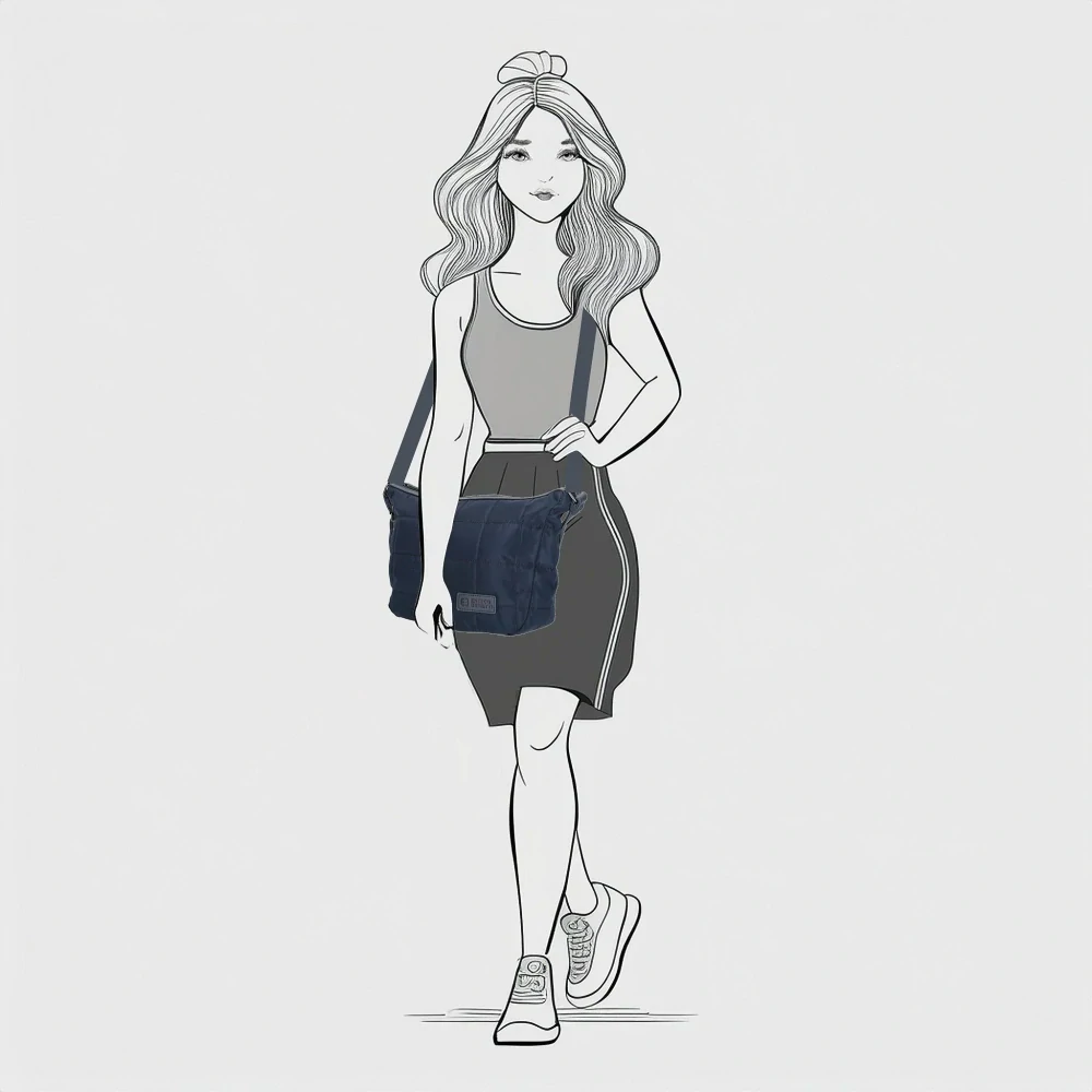 Dámská crossbody kabelka modrá - Enrico Benetti