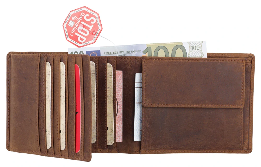 Pánská kožená peněženka Watzmann koňak