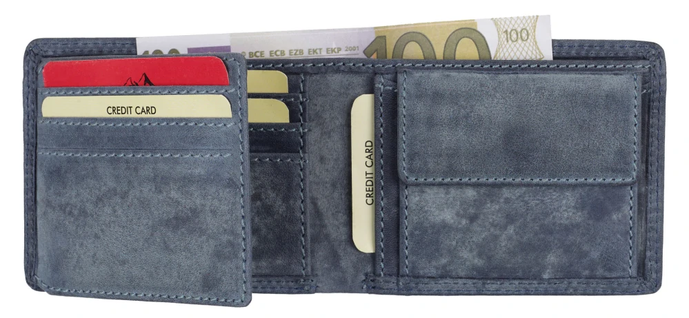 Pánská kožená peněženka Watzmann modrá