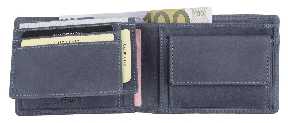 Pánská kožená peněženka Watzmann modrá