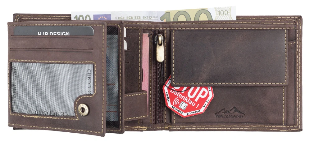 Pánská kožená peněženka Watzmann hnědá