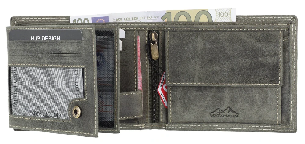 Pánská kožená peněženka Watzmann zelená