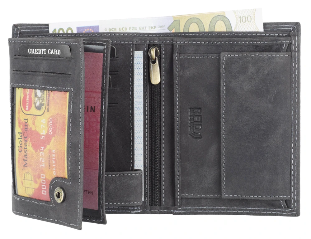 Pánská kožená peněženka Watzmann šedá