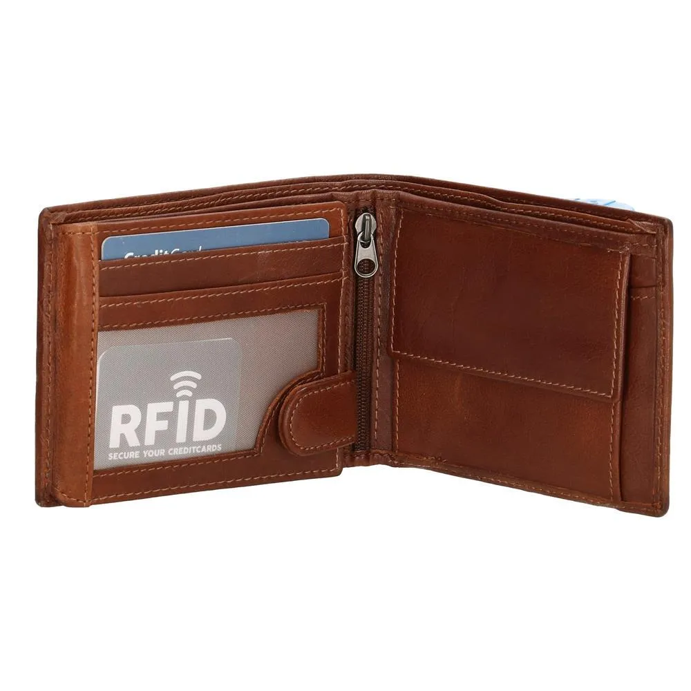 Pánská kožená peněženka Hide & Stitches hnědá 