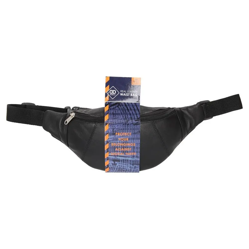 Pánská kožená ledvinka černá - Double-D 