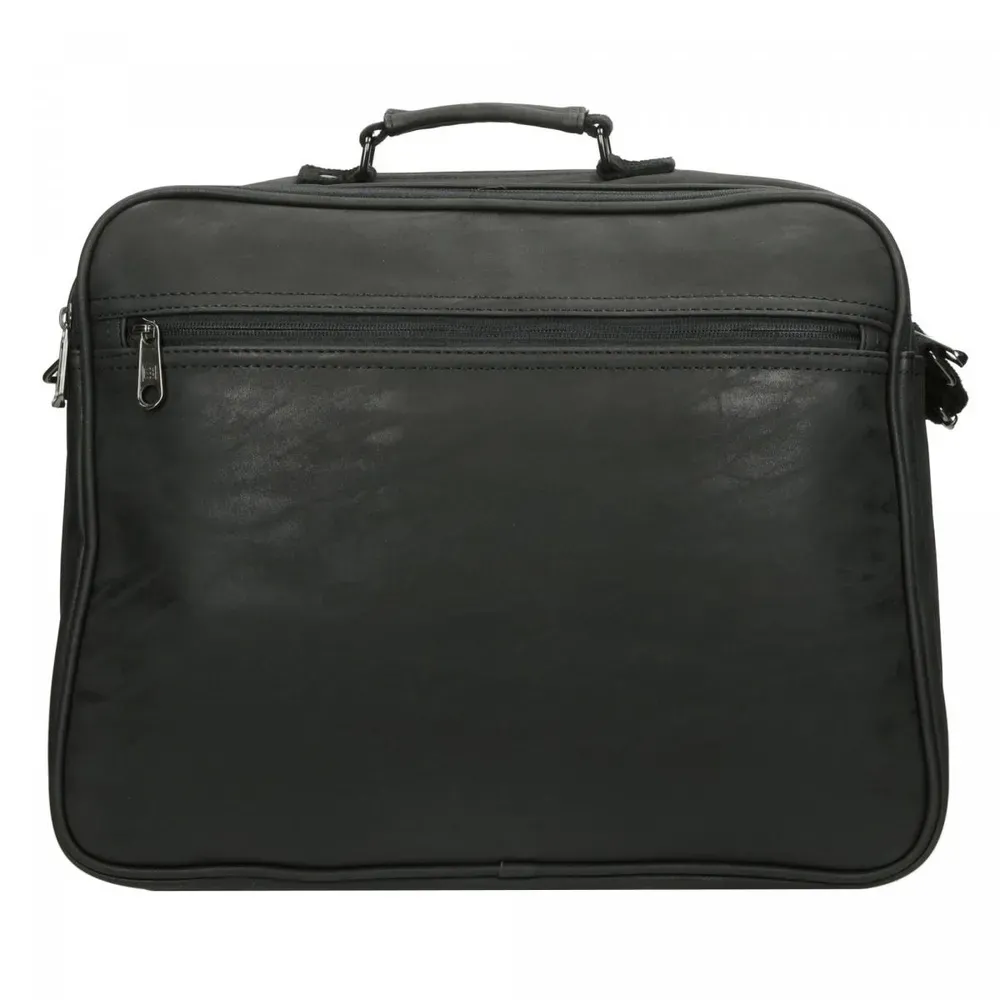 Pánská kožená taška přes rameno černá 15" - Enrico Benetti Rotterdam