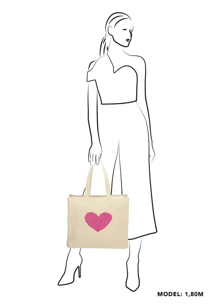 Dámská letní kabelka srdce - PE-Florence 