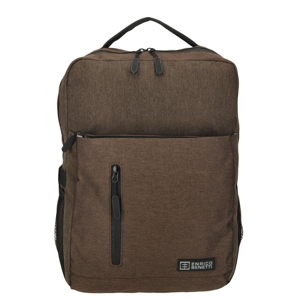 Pánský městský batoh hnědý 14" 18L - Enrico Benetti 