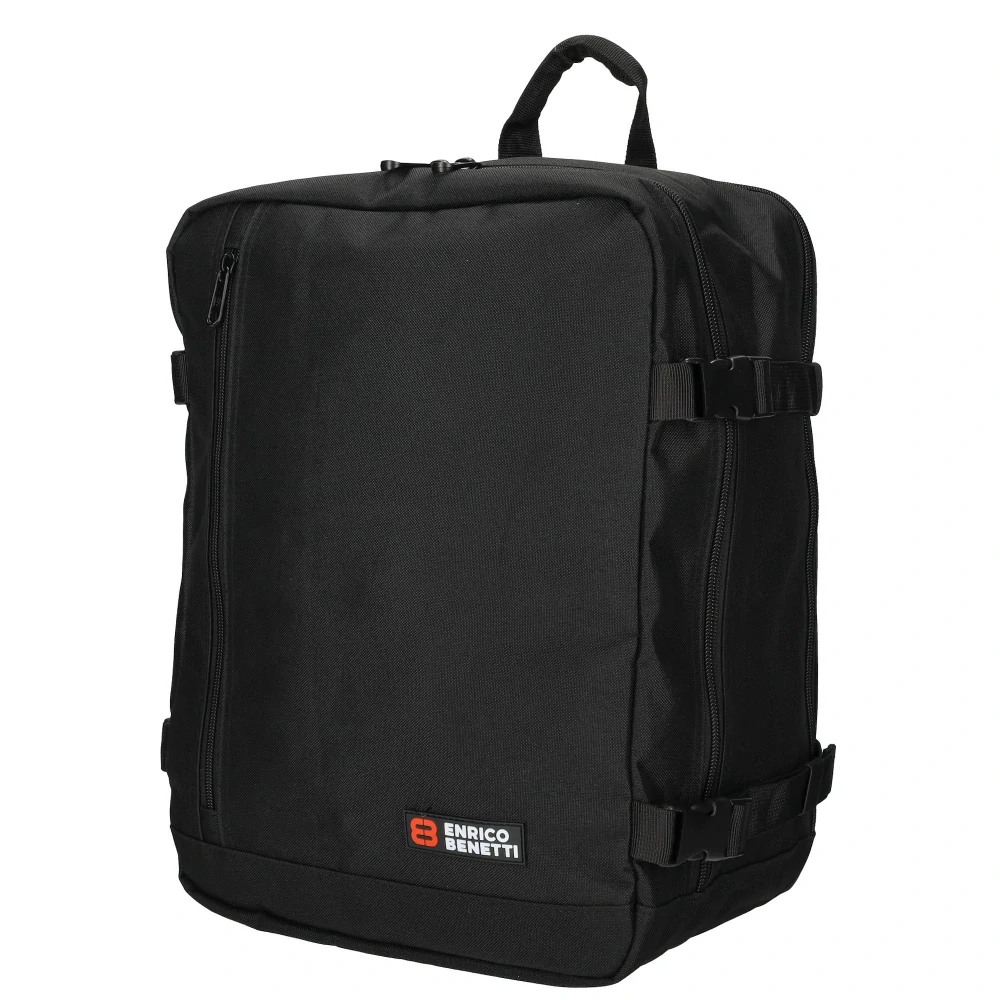 Unisex batoh nejen do letadla černý 17" 24L - Enrico Benetti