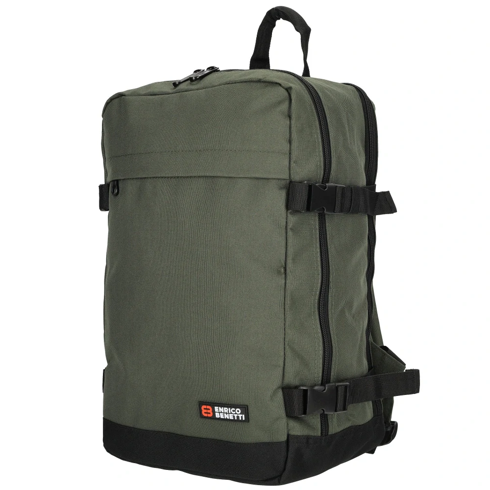Unisex batoh nejen do letadla zelený 13" 20L - Enrico Benetti