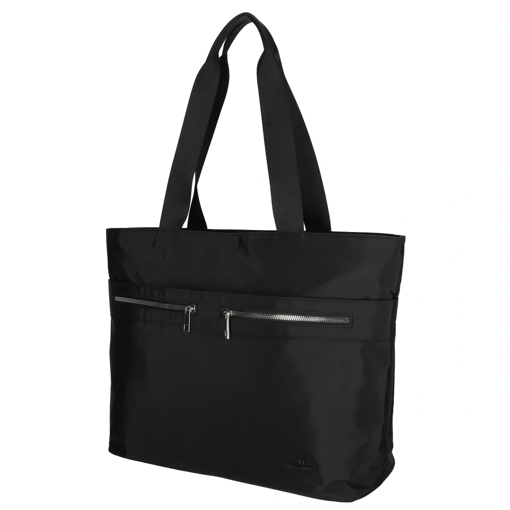Dámská shopper kabelka černá - Enrico Benetti
