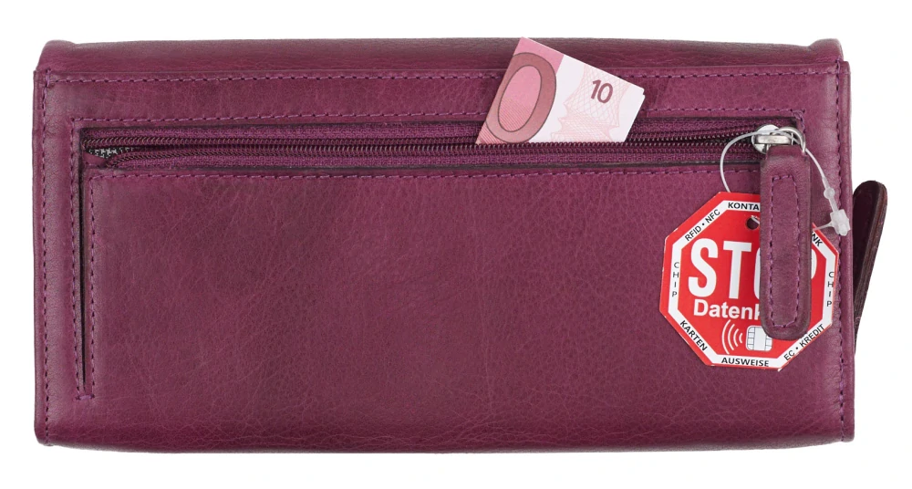 Dámská kožená peněženka Geldbörsen fialová