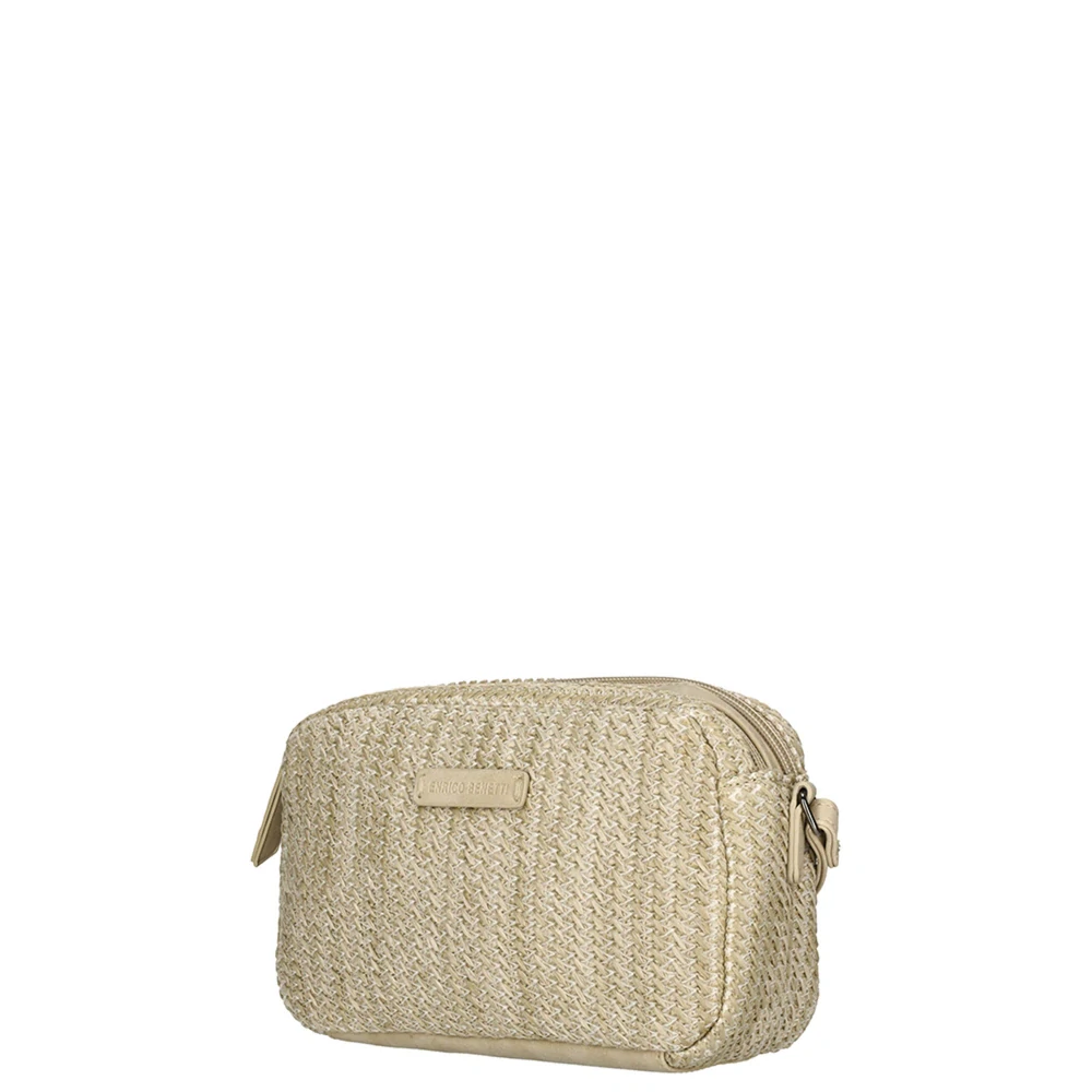 Dámská crossbody proutěná kabelka nature - Enrico Benetti