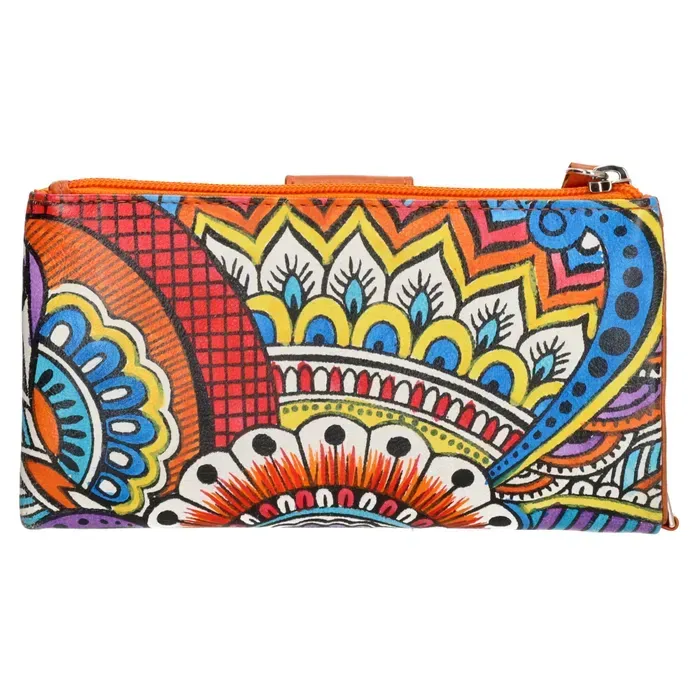 Dámská kožená peněženka Happy Wallet oranžová