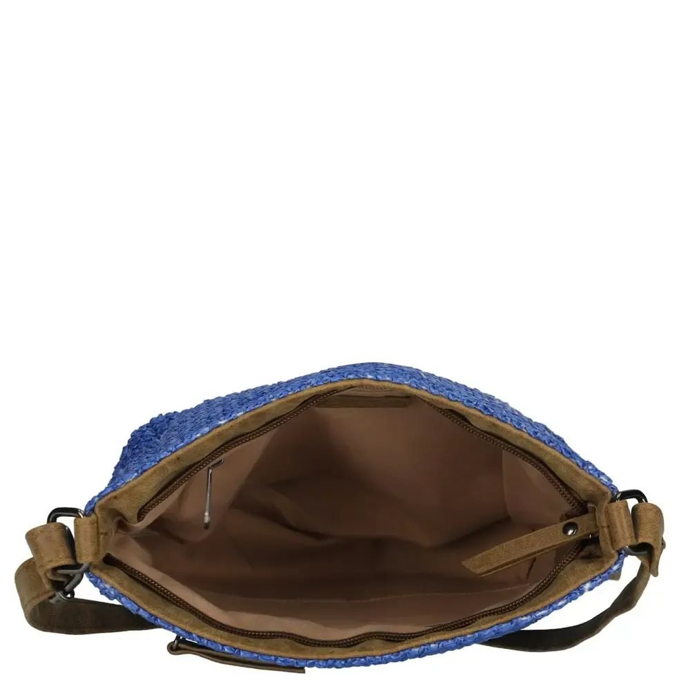 Dámská proutěná kabelka modrá - Enrico Benetti Ibiza