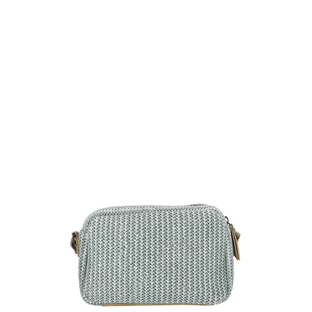 Dámská crossbody proutěná kabelka modrá - Enrico Benetti