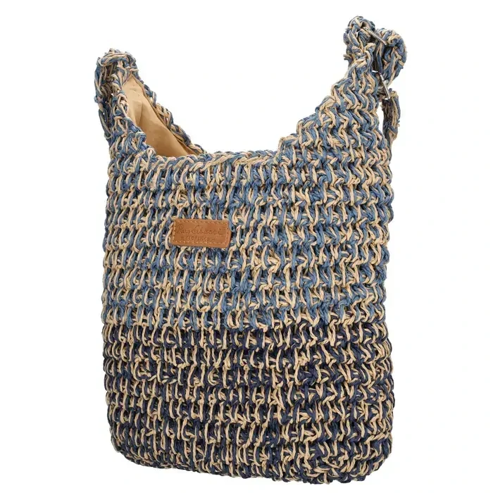 Dámská crossbody proutěná kabelka modrá - PE-Florence Natural life