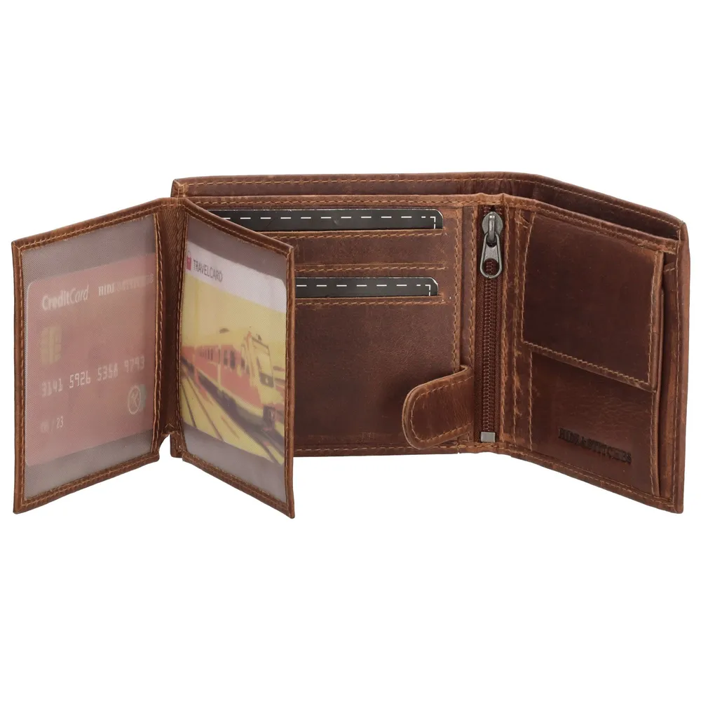 Pánská kožená peněženka Hide & Stitches hnědá  