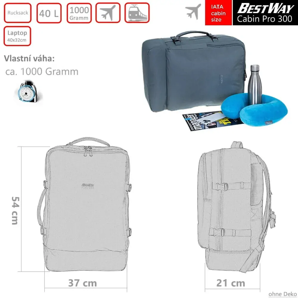 Cestovní batoh modrý 40L - Bestway Cabin Pro 300
