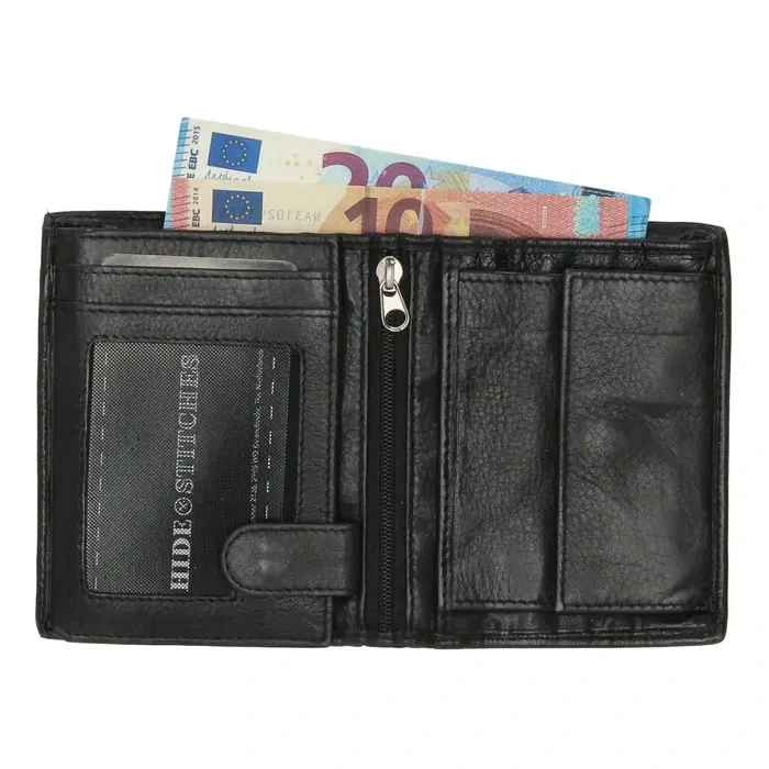 Pánská kožená peněženka Hide & Stitches černá