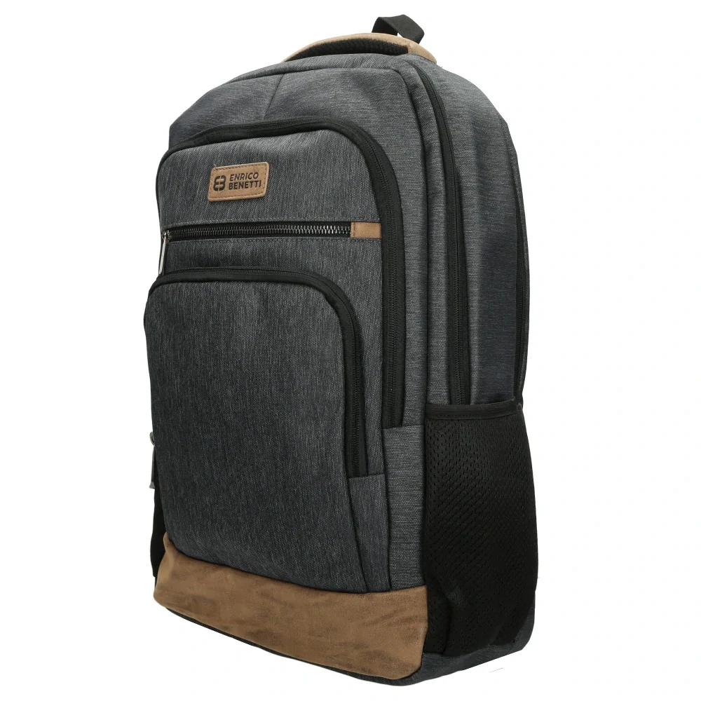 Pánský městský batoh na notebook šedý 17" 21L - Enrico Benetti 