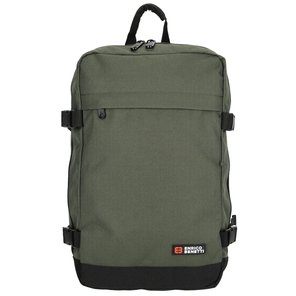 Unisex batoh nejen do letadla zelený 13" 20L - Enrico Benetti