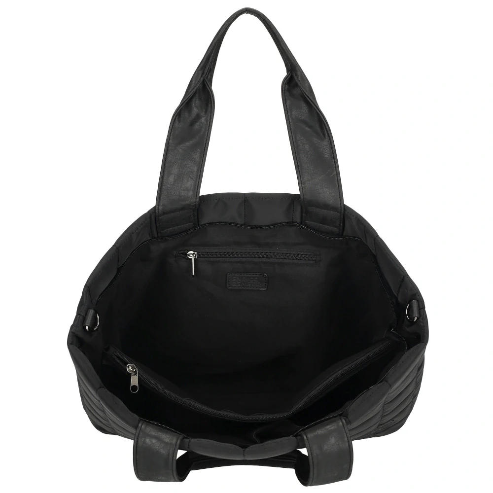 Dámská shopper kabelka černá - Enrico Benetti