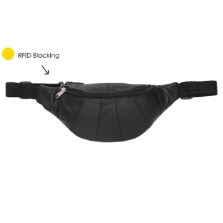 Pánská kožená ledvinka černá - Double-D 